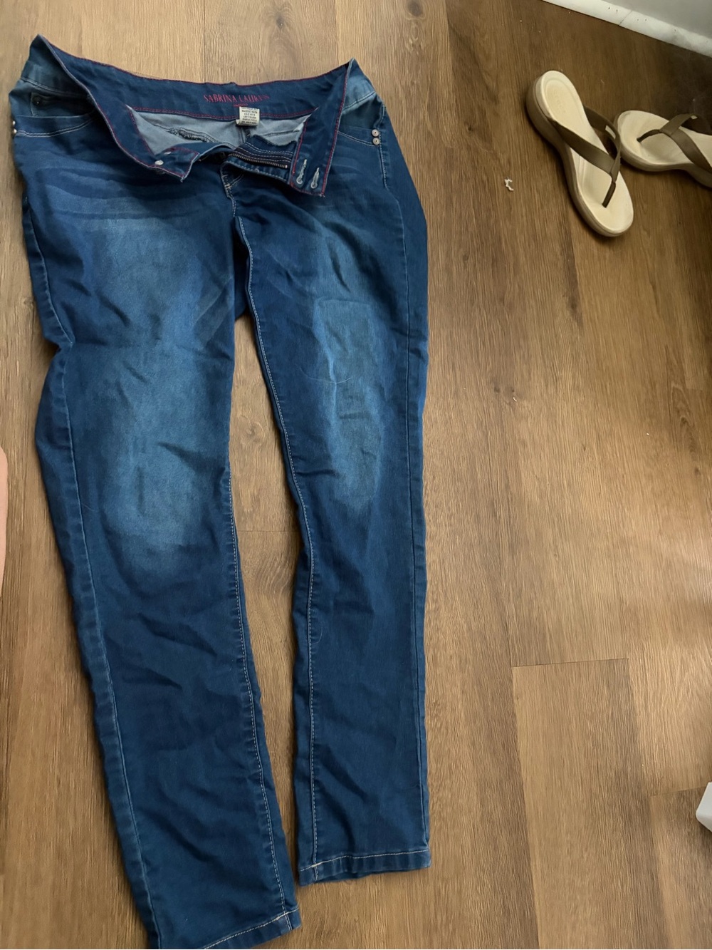 Stretch Skinny Jeans in Dark Blue by Christina Lauren
